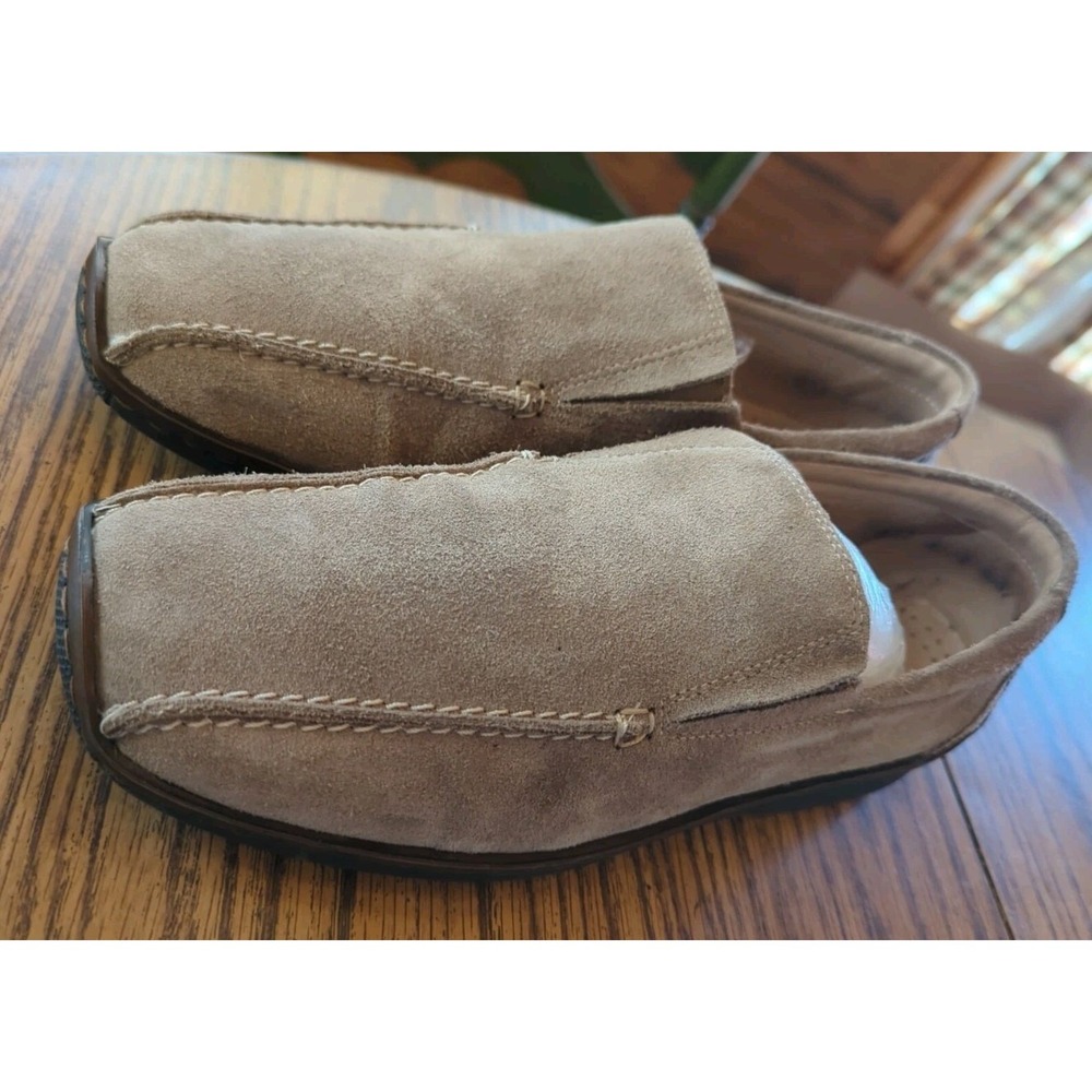 Rieker Vintage Taupe Suede Leather Square Toe Loafer Women's EU 41 / US 10‎